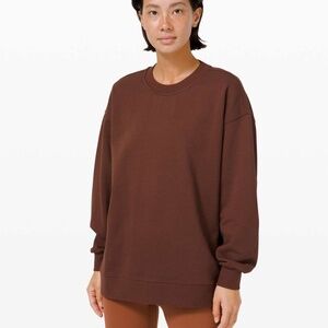 Lululemon Perfectly Oversized Crew in Brown Earth
